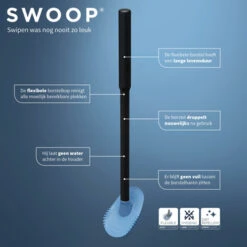 Tiger Toiletborstelhouder TESS Vrijstaand Met Swoop Borstel Blauw/zwart -Pro Badkamer Verkoop 123 3699