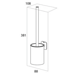 Tiger Toiletborstelhouder Colar Hangend Chroom -Pro Badkamer Verkoop 123 3724