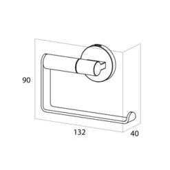 Toiletrolhouder Tiger Noon Chroom -Pro Badkamer Verkoop 123 3727