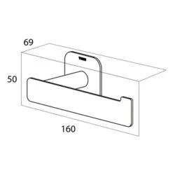 Tiger Toiletrolhouder Colar L RVS -Pro Badkamer Verkoop 123 3738