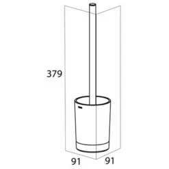TIGER WC-BORSTELHOUDER TUNE VRIJSTAAND MESSING ZWART -Pro Badkamer Verkoop 123 3760
