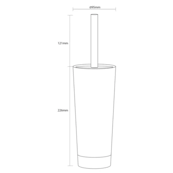 Sealskin Toiletborstelhouder Glossy Zilver 6 Sealskin Toiletborstelhouder Glossy Zilver - Afbeelding 6