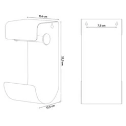 Sealskin WC-rolhouder Brix Metaal Zwart -Pro Badkamer Verkoop 123 3903