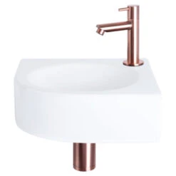 Differnz Cleo Hoekfontein Wit 30X30X10 Cm -Pro Badkamer Verkoop 123 4096