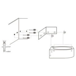 Differnz Cleo Hoekfontein Wit 30X30X10 Cm -Pro Badkamer Verkoop 123 4098