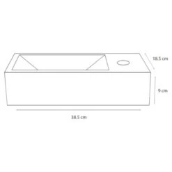 Differnz Ravo Fontein Wit 38.5x18.5x9cm 6 Differnz Ravo Fontein Wit 38.5x18.5x9cm -Pro Badkamer Verkoop 123 4107