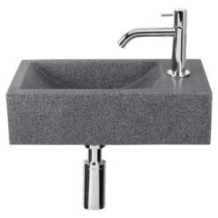 Differnz Fonteinset Cheops Grijs Natuursteen 40x23x11 Cm -Pro Badkamer Verkoop 123 4120