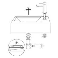 Differnz Fonteinset Helios Wit 36x18x8 Cm -Pro Badkamer Verkoop 123 4135