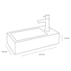 Differnz Fonteinset Helios Wit 36x18x8 Cm -Pro Badkamer Verkoop 123 4140