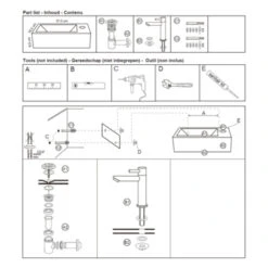 Differnz Fonteinset Helios Wit 36x18x8 Cm -Pro Badkamer Verkoop 123 4141