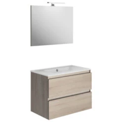 Atlantic By Allibert Badmeubelset Emma 80 Cm 2 Lades Hout