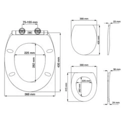 Tiger WC Bril Boston Wit/Chroom Kunststof Met Softclose -Pro Badkamer Verkoop 123 4339