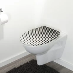 Tiger WC Bril Speckels Duroplast Zwart-wit -Pro Badkamer Verkoop 123 4400