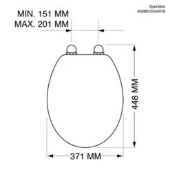 Tiger WC Bril Speckels Duroplast Zwart-wit -Pro Badkamer Verkoop 123 4402