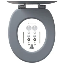 Tiger WC Bril Reno Grijs 13 Tiger WC Bril Reno Grijs -Pro Badkamer Verkoop 123 4423