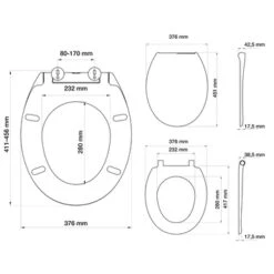 Tiger WC Bril Mason Pergamon Kunststof Met Softclose -Pro Badkamer Verkoop 123 4476