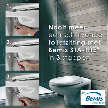 Bemis WC Bril Venezia Wit Kunststof Met Softclose 4 Bemis WC Bril Venezia Wit Kunststof Met Softclose - Afbeelding 4
