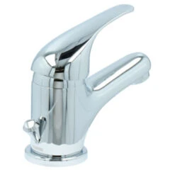 OK Wastafelkraan Met Hendel En Waste Chroom 16 OK Wastafelkraan Met Hendel En Waste Chroom -Pro Badkamer Verkoop 123 4701