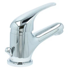 OK Wastafelkraan Met Hendel En Waste Chroom 20 OK Wastafelkraan Met Hendel En Waste Chroom -Pro Badkamer Verkoop 123 4705