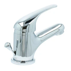 OK Wastafelkraan Met Hendel En Waste Chroom 21 OK Wastafelkraan Met Hendel En Waste Chroom -Pro Badkamer Verkoop 123 4706