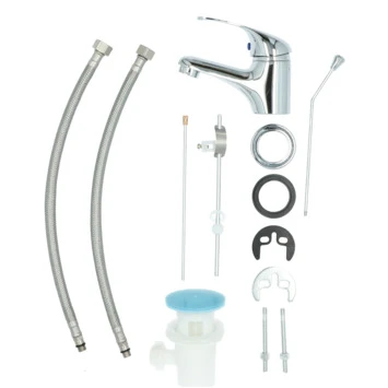 OK Wastafelkraan Met Hendel En Waste Chroom 11 OK Wastafelkraan Met Hendel En Waste Chroom - Afbeelding 11