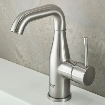 GROHE Wastafelkraan Essence M-size Met Hendel En Waste Supersteel 2 GROHE Wastafelkraan Essence M-size Met Hendel En Waste Supersteel - Afbeelding 2