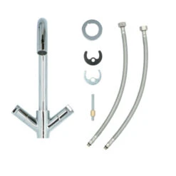 Aqualino Keukenkraan Fortore 2-knops Chroom -Pro Badkamer Verkoop 123 4778