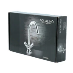 Aqualino Keukenkraan Fortore 2-knops Chroom -Pro Badkamer Verkoop 123 4779