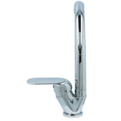 OK Keukenkraan Met Hoog Gebogen Uitloop En Hendel Chroom -Pro Badkamer Verkoop 123 4831