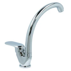 OK Keukenkraan Met Hoog Gebogen Uitloop En Hendel Chroom -Pro Badkamer Verkoop 123 4832