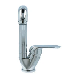 OK Keukenkraan Met Hoog Gebogen Uitloop En Hendel Chroom -Pro Badkamer Verkoop 123 4835