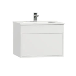 Tiger Helsinki Badkamermeubel 60 Cm Hoogglans Wit Met Wastafel Keramiek Wit