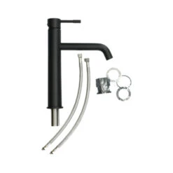 Atlantic Keukenkraan Kaden Met Hendel Zwart -Pro Badkamer Verkoop 123 4850