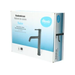 Atlantic Keukenkraan Kaden Met Hendel Zwart -Pro Badkamer Verkoop 123 4851