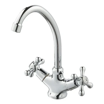 Handson Keukenkraan Louise 2-knops Met C-uitloop Chroom 1 Handson Keukenkraan Louise 2-knops Met C-uitloop Chroom