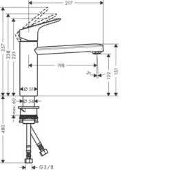 Hansgrohe Keukenkraan Focus M43 Met Hendel Chroom 120 -Pro Badkamer Verkoop 123 5005