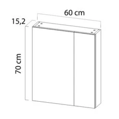 Tiger Spiegelkast S-Line 60cm Sneeuwwit 14 Tiger Spiegelkast S-Line 60cm Sneeuwwit -Pro Badkamer Verkoop 123 503