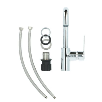 Atlantic Wastafelkraan Micah Met Hendel Chroom 11 Atlantic Wastafelkraan Micah Met Hendel Chroom - Afbeelding 11