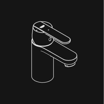 GROHE Wastafelkraan Get S-size Met Hendel En Afvoerplug Wit 2 GROHE Wastafelkraan Get S-size Met Hendel En Afvoerplug Wit - Afbeelding 2