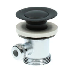 Aqualino Wastafelkraan Fortore 2-knops Met Waste Zwart -Pro Badkamer Verkoop 123 5281