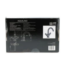 Aqualino Wastafelkraan Fortore 2-knops Met Waste Zwart -Pro Badkamer Verkoop 123 5284