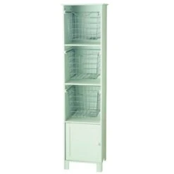 Saniscape Bretagne Kolomkast Met 3 Manden Wit