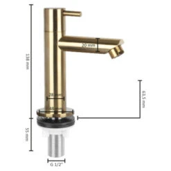 Differnz Fonteinkraan Recht Mat Goud -Pro Badkamer Verkoop 123 5465