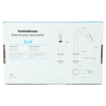 Atlantic Fonteinkraan Scott Met Draaiknop Chroom 11 Atlantic Fonteinkraan Scott Met Draaiknop Chroom - Afbeelding 11