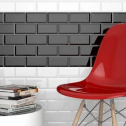 Wandtegel Metro Zwart 7,5x15 Cm 0,5 M² -Pro Badkamer Verkoop 123 5530