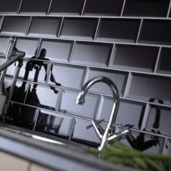 Wandtegel Metro Zwart 10x20 Cm 0,96 M² -Pro Badkamer Verkoop 123 5640