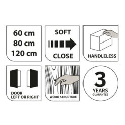 TIGER S-line Spiegelkast Chalet Eik 120cm -Pro Badkamer Verkoop 123 582