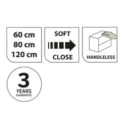 Tiger Karlo Badkamermeubel 60 Cm Chalet Eiken Met Wastafel Hoogglans Wit -Pro Badkamer Verkoop 123 627