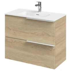 Tiger Badmeubelset Pocket 80 Cm Met 2 Lades Naturel Eik