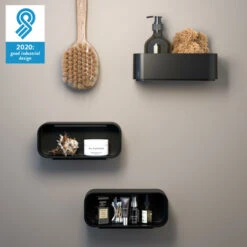 Tiger Wandrek/douchemand 2-store 25cm Zwart -Pro Badkamer Verkoop 123 70